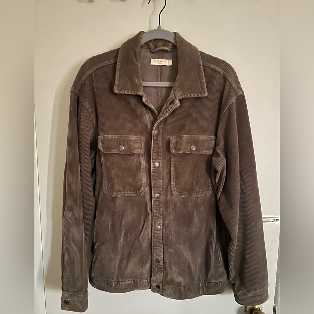 AllSaints Castelford Shirt Jacket, Taupe, Men’s Sm
